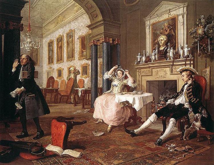 William Hogarth The Tete a Tete from the Marriage a la Mode series Sweden oil painting art